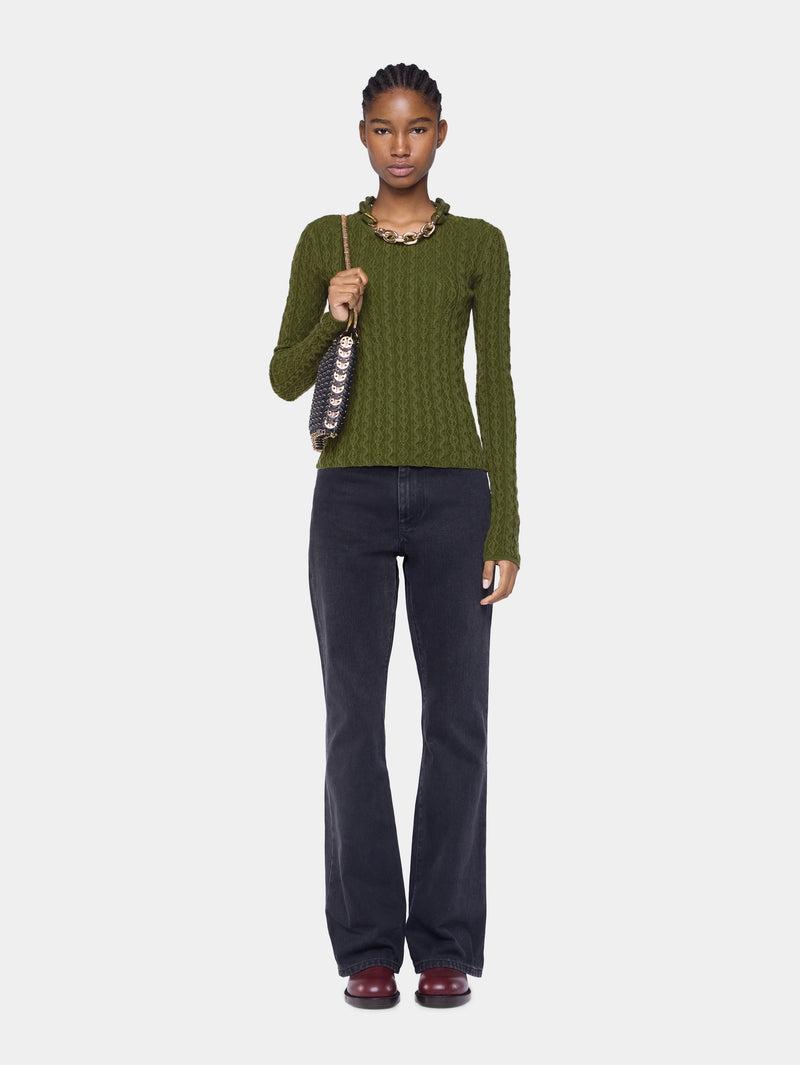 KHAKI SWEATER IN WOOL Product Image