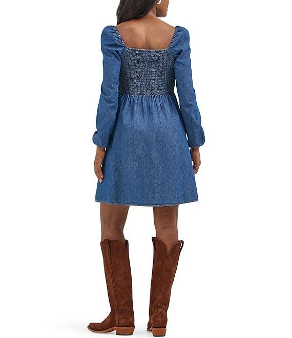 Wrangler® Long Sleeve Denim Mini Dress Product Image