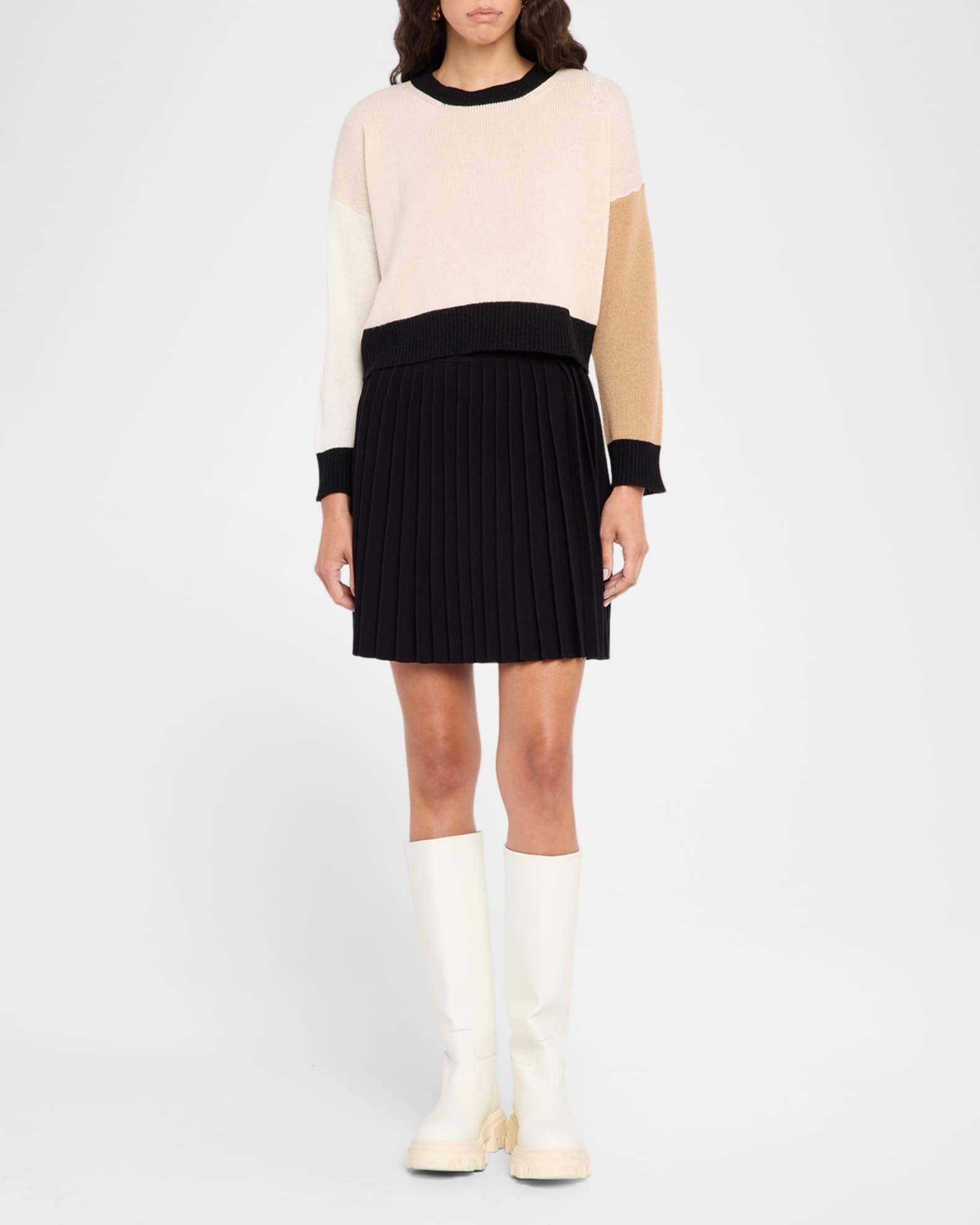 Colorblock Cashmere Crewneck Sweater Product Image