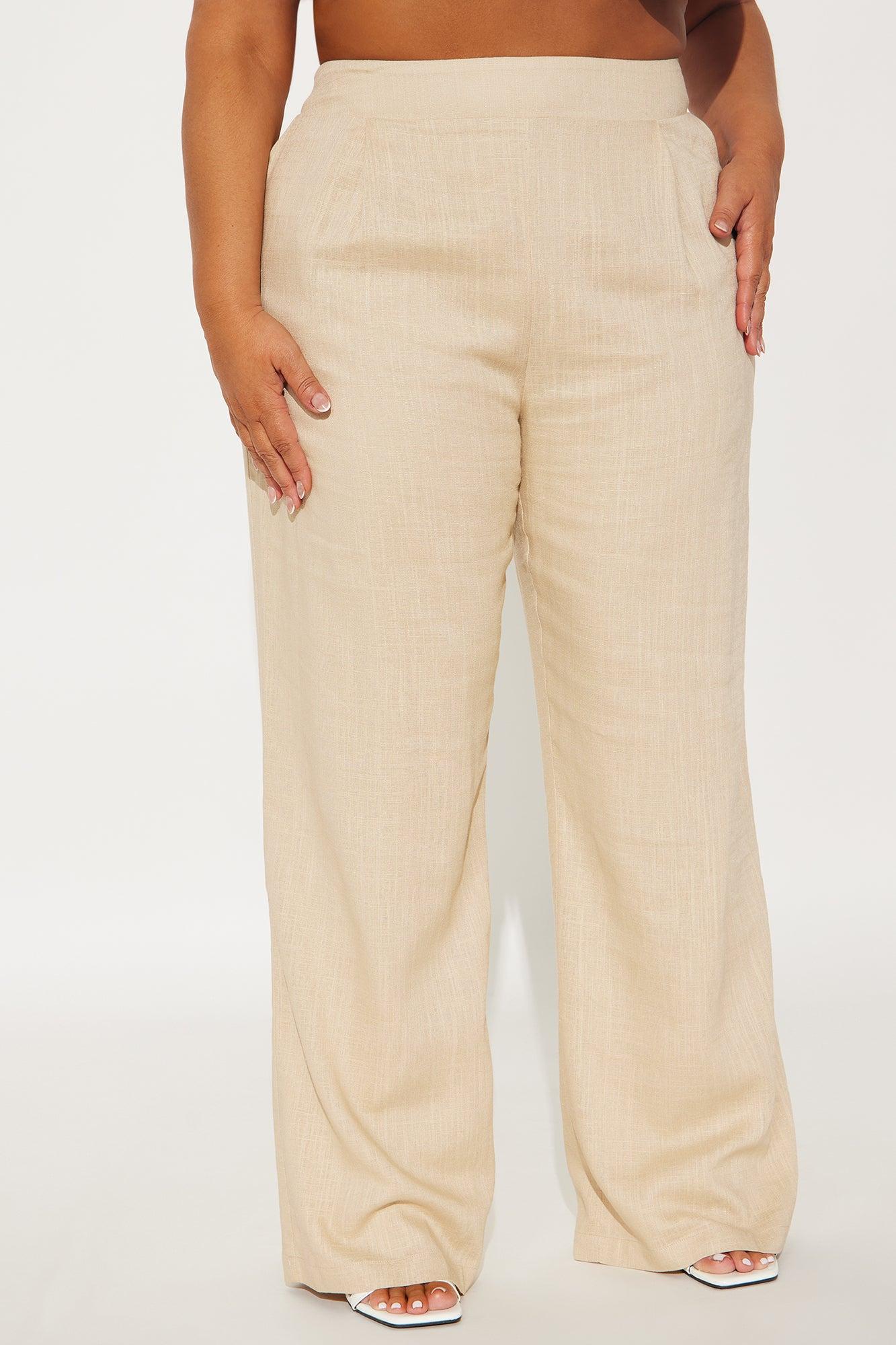 Make A Statement Linen Trouser - Tan Product Image