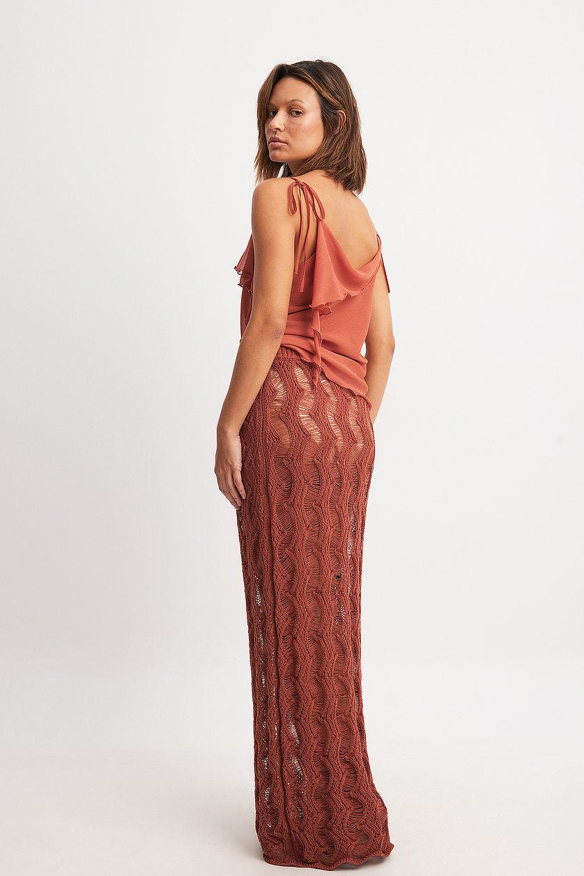 Wavy Crochet Knitted Skirt Product Image