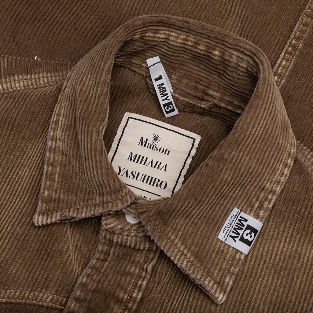 Aged Corduroy Shirt - Brown Male Product Image