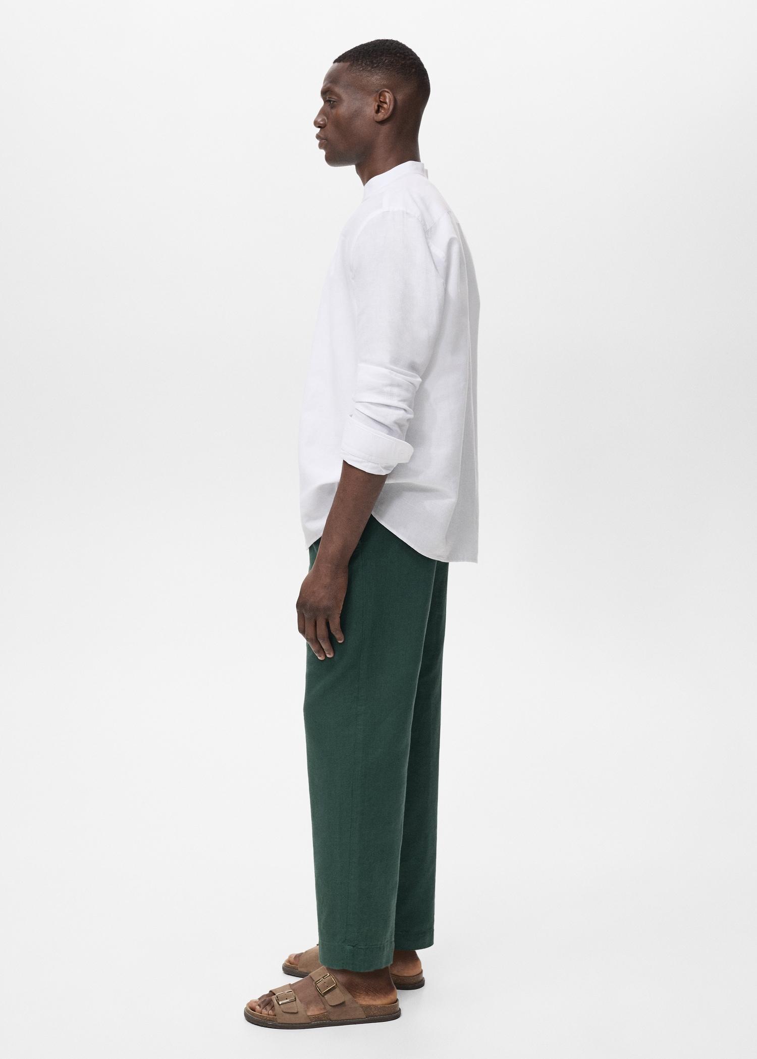 Slim-fit pants with drawstring - Men | MANGO USA Product Image