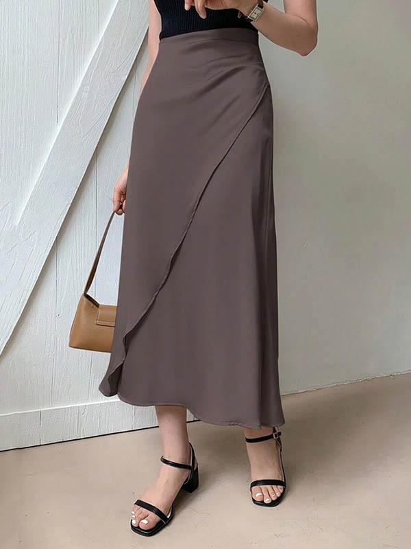 Bodycon Solid Color Skirts Bottoms Product Image