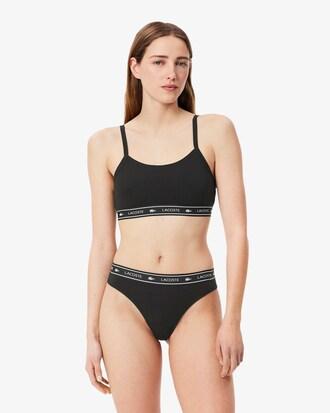 Stretch Cotton Logo Band Bralette Product Image