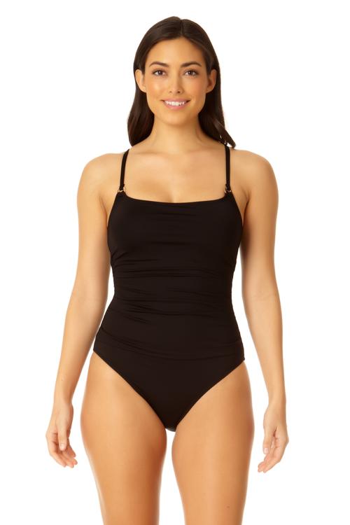 In Living Color Shirred Lingerie Maillot One-Piece Product Image