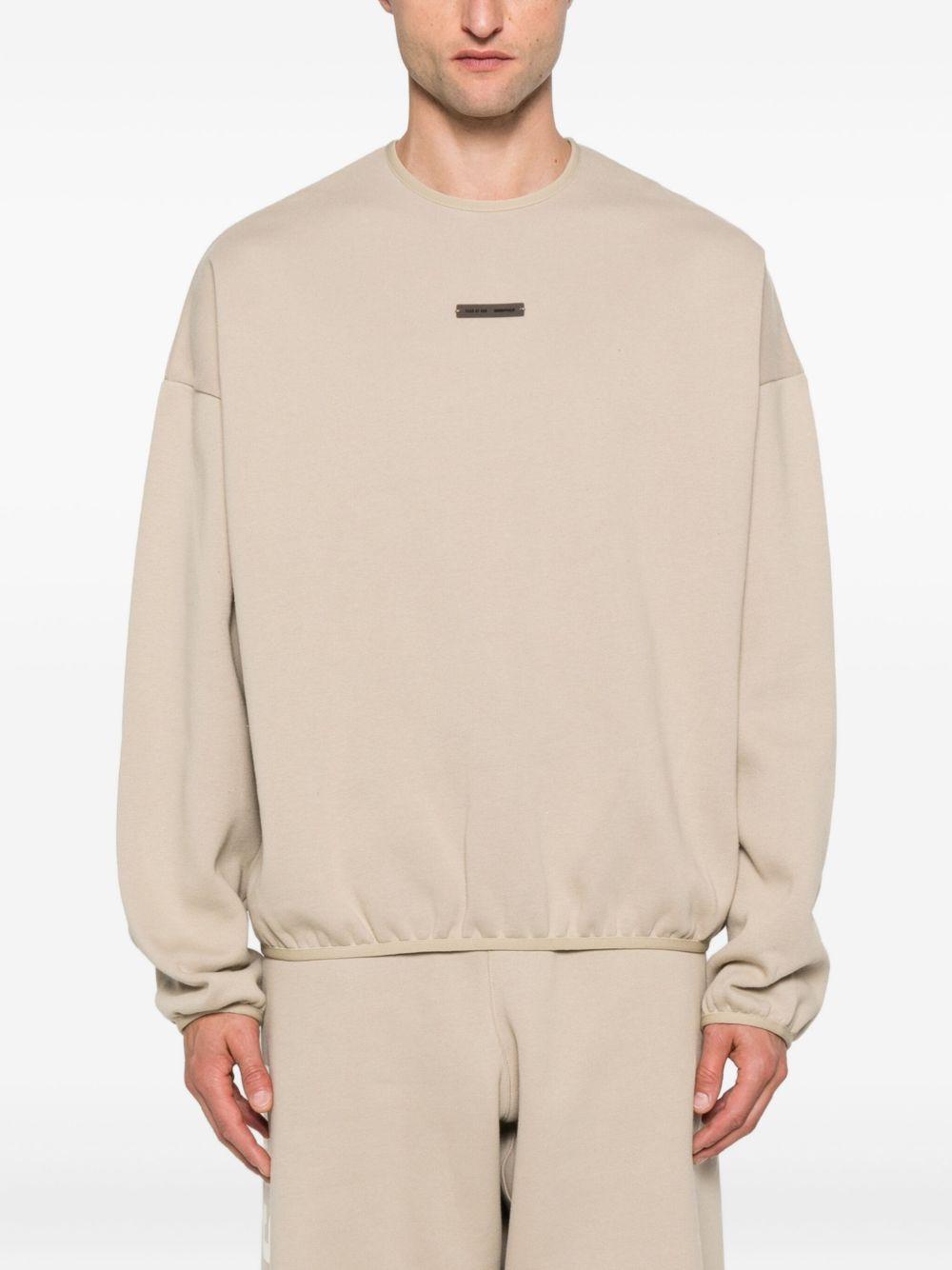 logo-plaque cotton sweatshirt Product Image