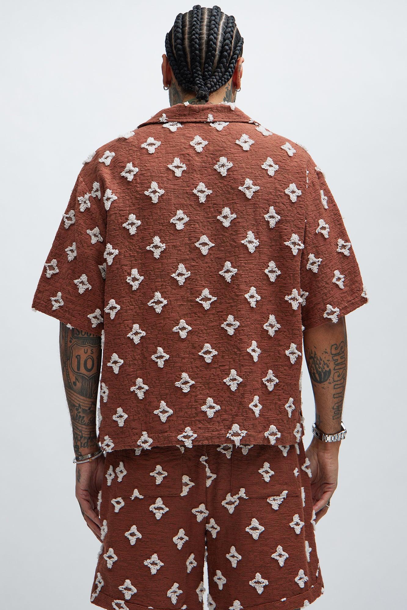 Cropped Starlet Shirt - Brown Product Image
