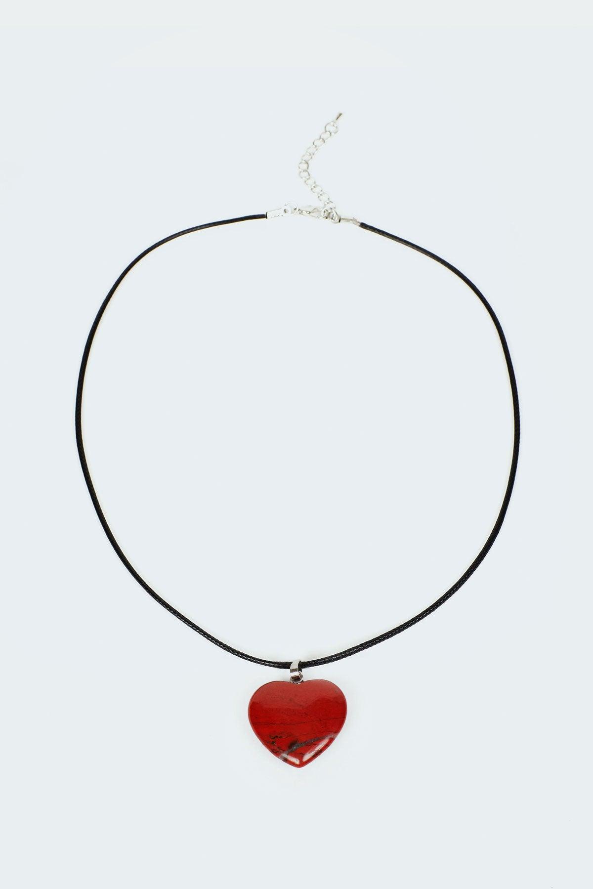 Marble Heart Cord Necklace Product Image