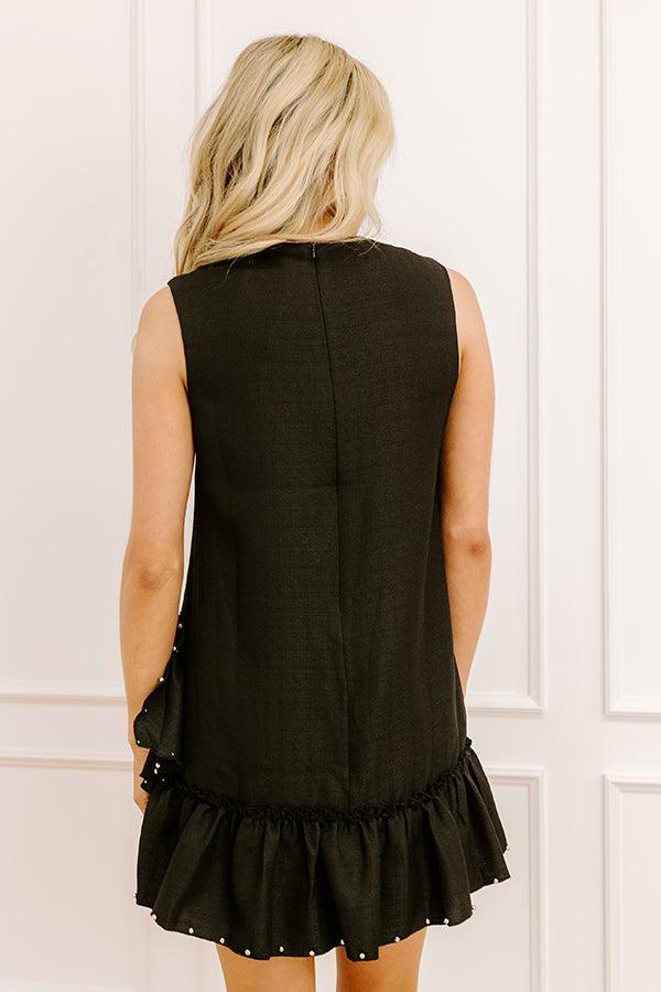 Uptown Charm Embellished Mini Dress in Black Product Image