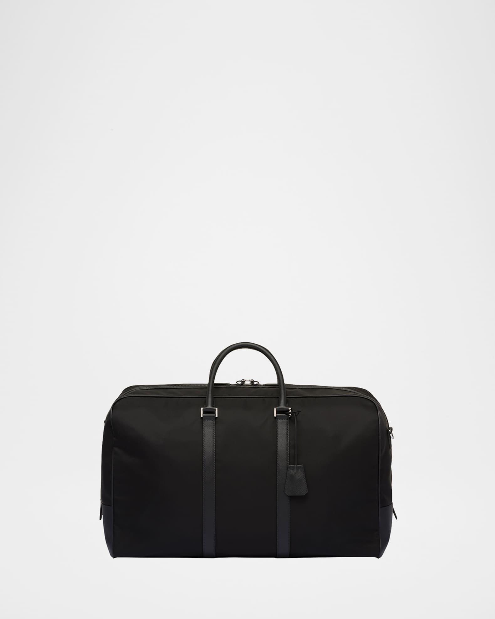 Men's Large Re-Nylon and Saffiano Leather Duffel Bag Product Image