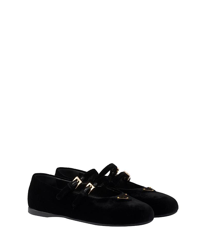 Prada Womens Velvet Ballerinas Product Image