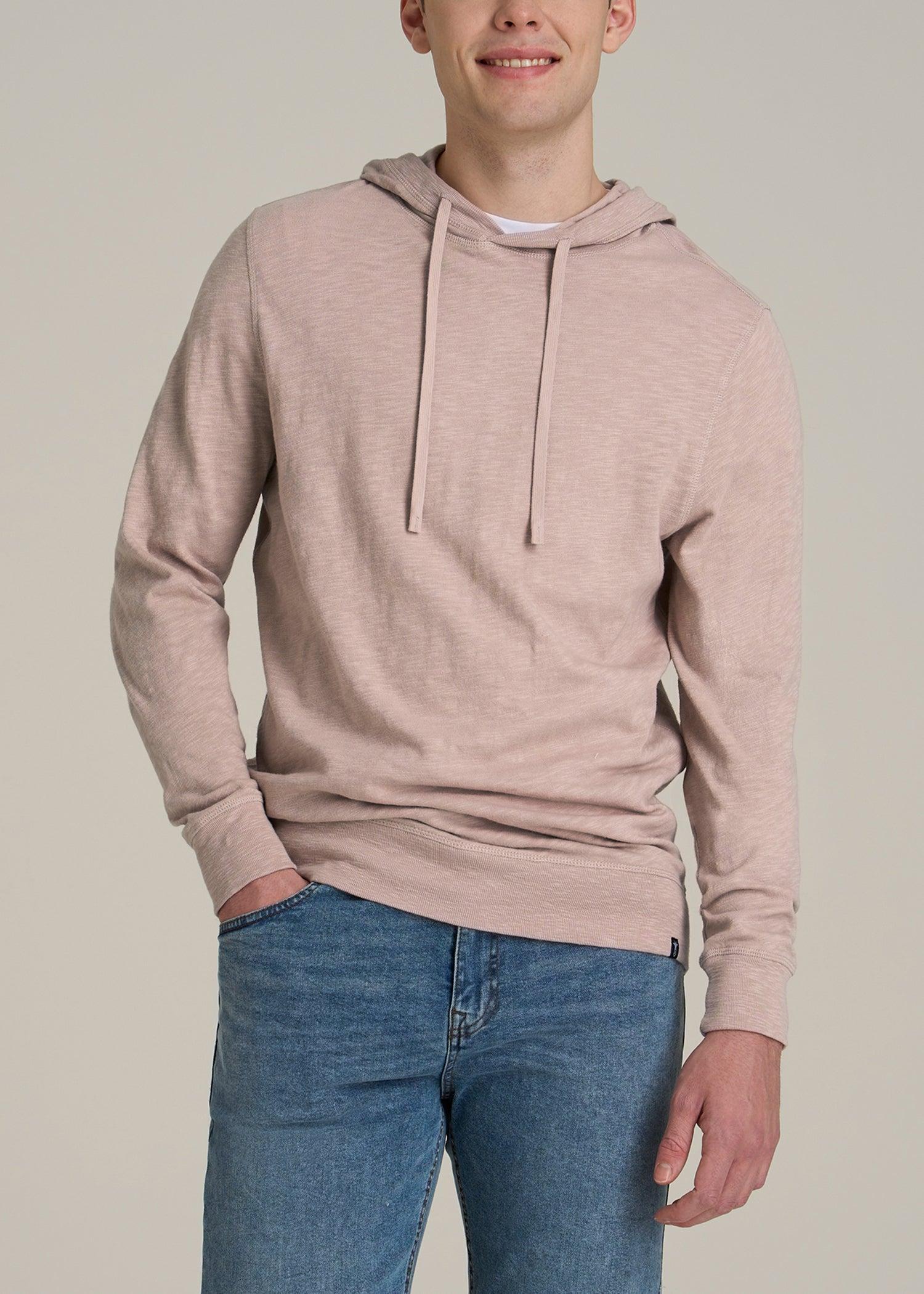 Sunwashed Slub Pullover Men's Tall Hoodie in Desert Rose Male Product Image