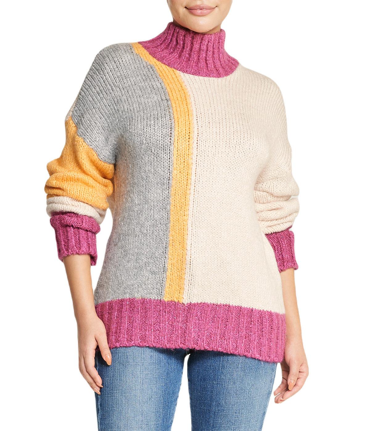 Color Block Tunic Sweater Product Image