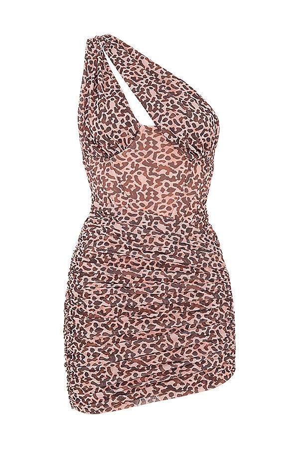 Clementine  animal print cut out mini dress Product Image