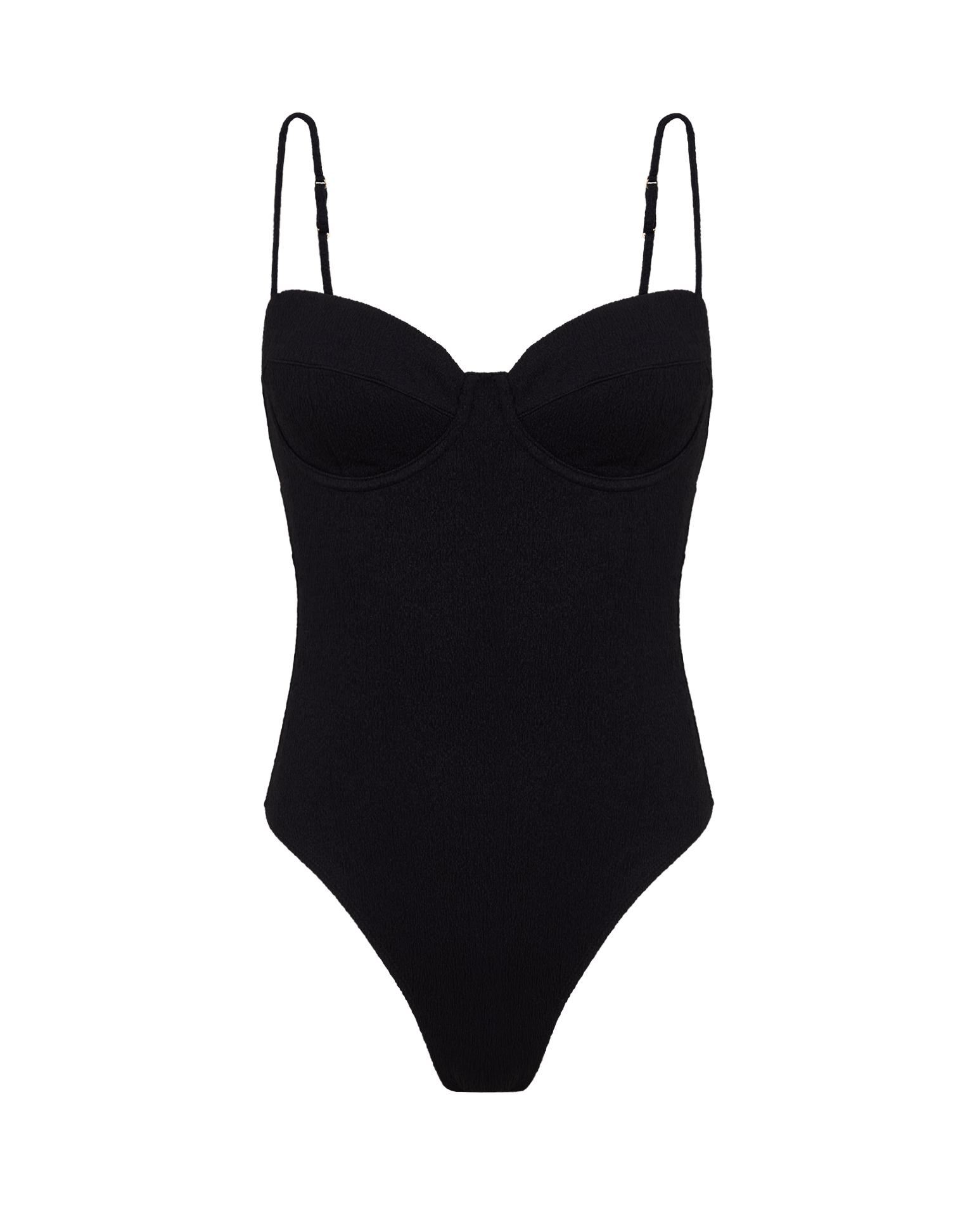 Firenze Corsage One Piece - Black Product Image