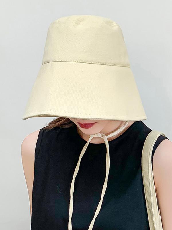 Going Out Solid Color Sun Protection Fisherman Hat Product Image