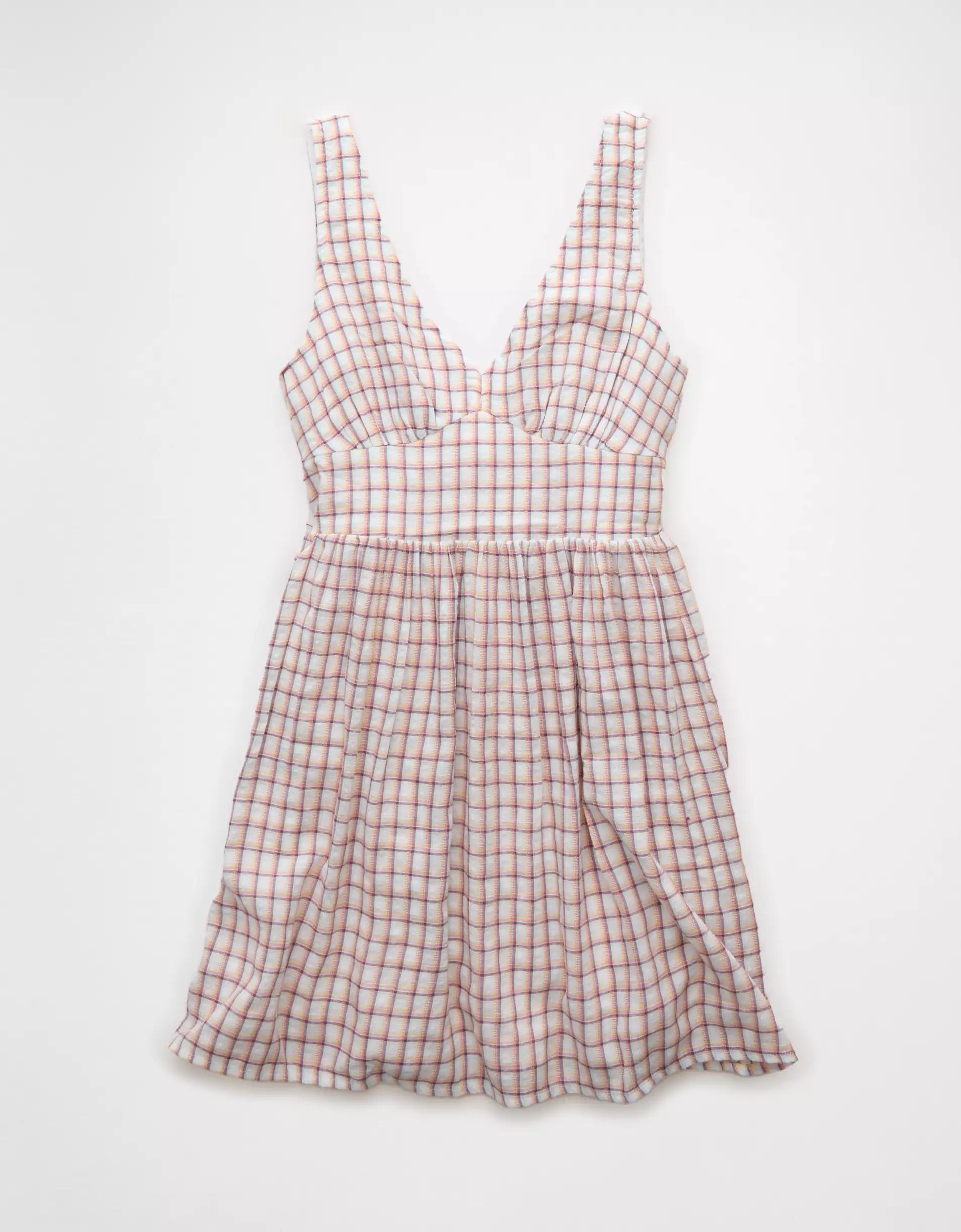 AE V-Neck Scalloped Mini Dress Product Image