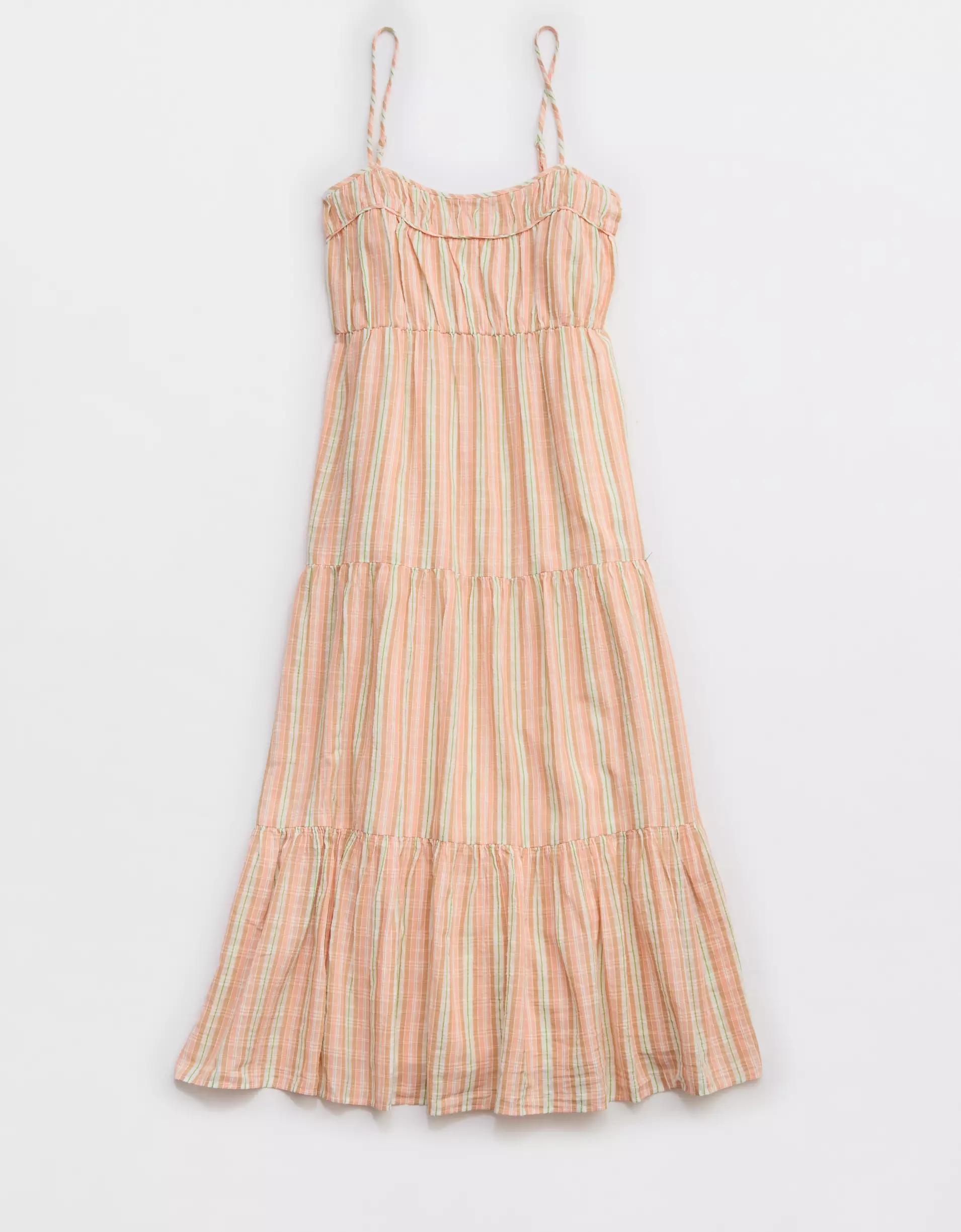 Aerie Striped Tiered Maxi Dress Product Image
