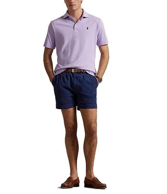 Polo Ralph Lauren Classic Fit Soft Cotton Stripe Short Sleeve Polo Shirt Product Image