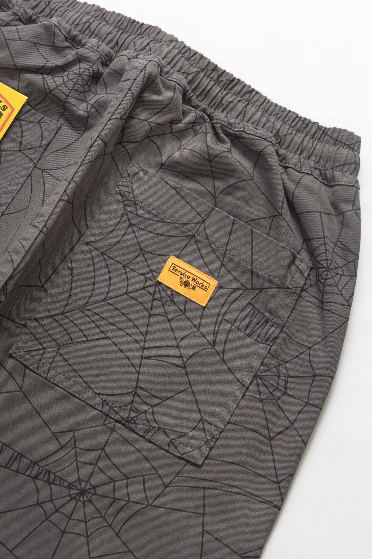 Patterned Chef Pants - Grey Web Product Image