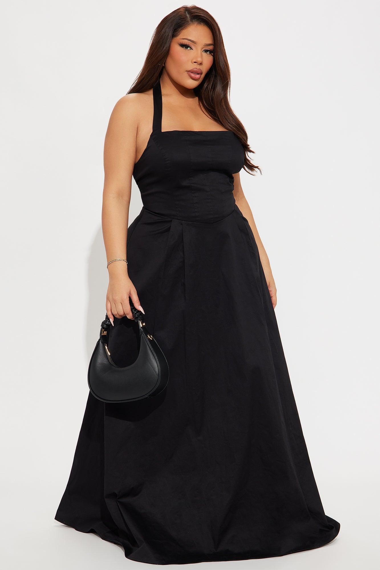 Chelsea Poplin Maxi Dress - Black Product Image