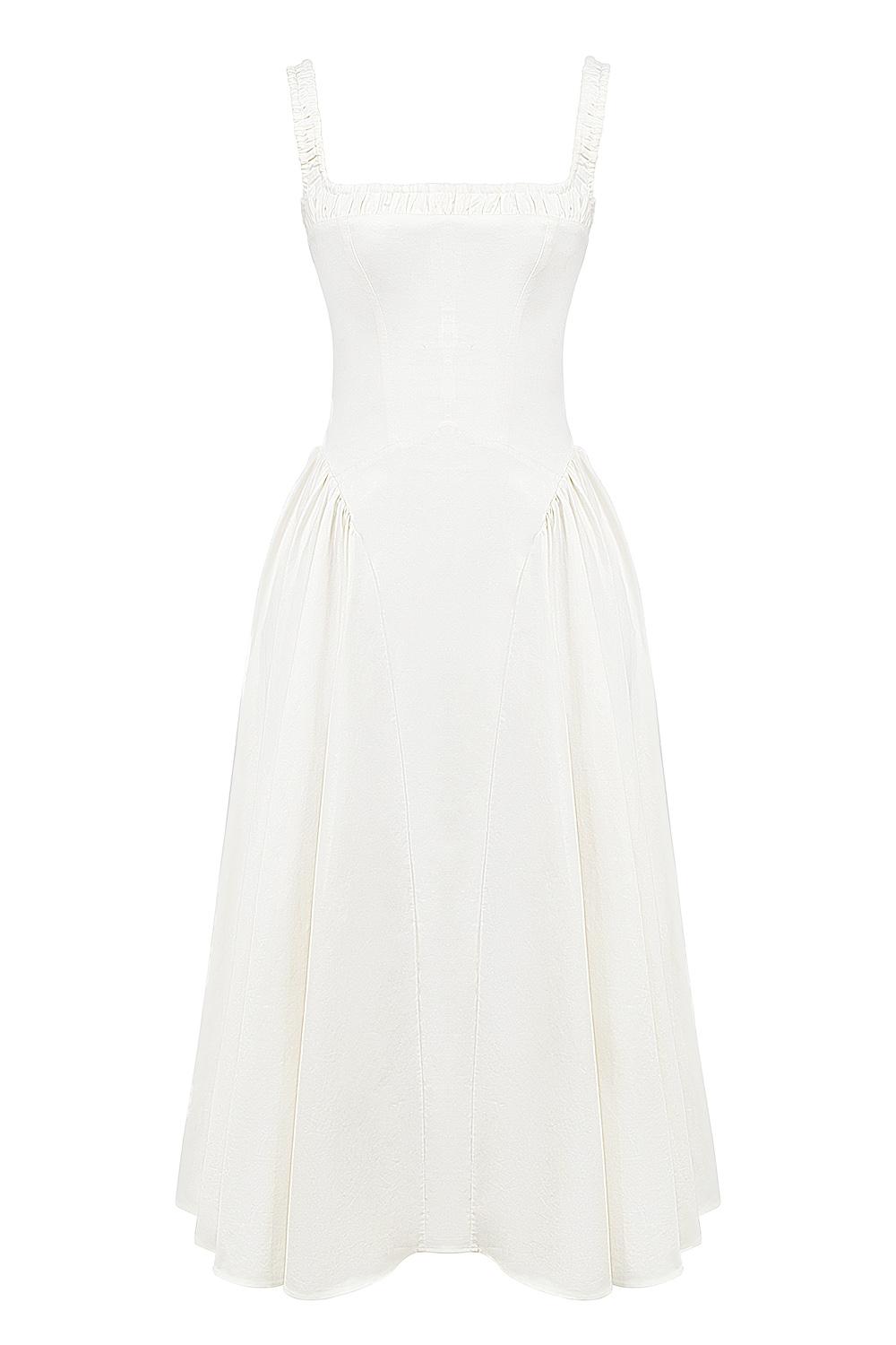Dorothy  white cotton midi sundress Product Image