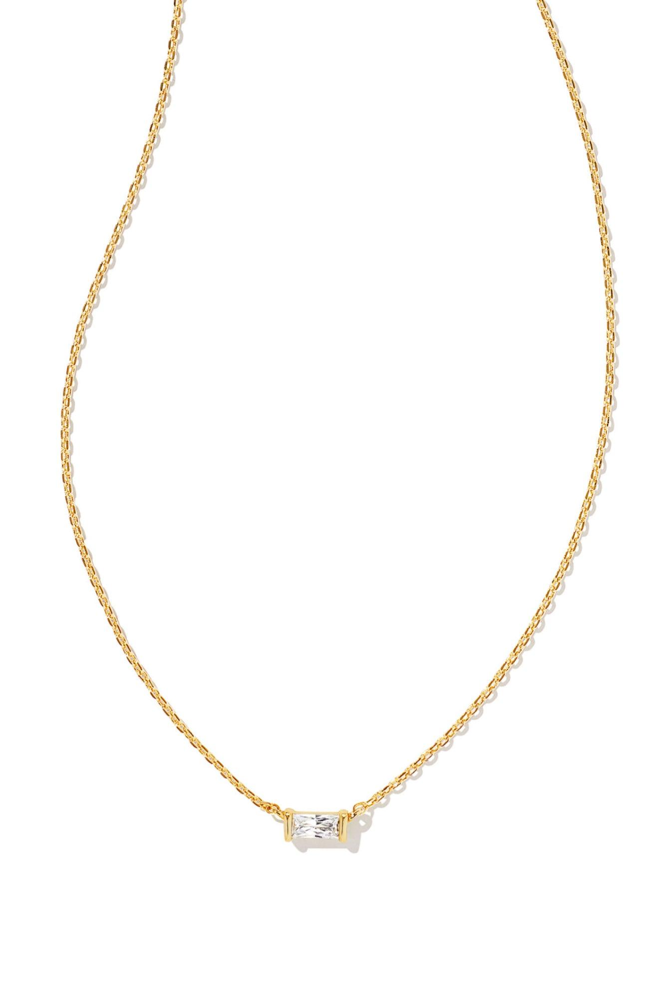 KENDRA SCOTT Juliette Pendant Necklace Gold White Crystal Product Image