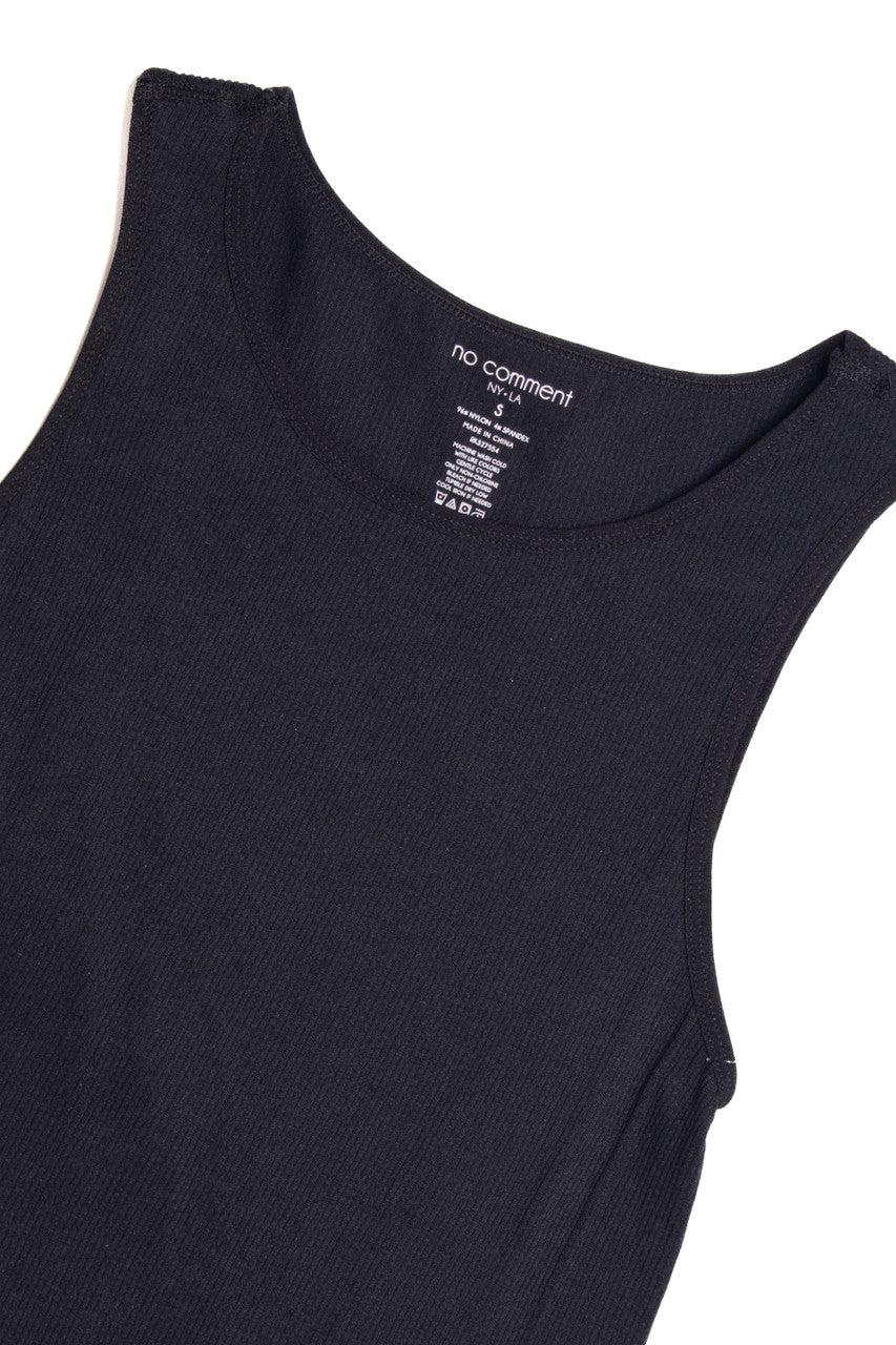 Black Seamless Crew Neck Tank Product Image