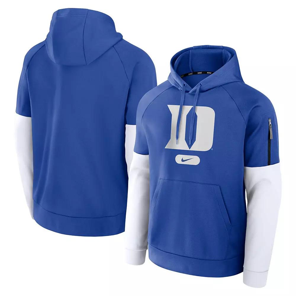 Men's Duke Blue Devils Fitness Menâs Nike Therma College Pullover Hoodie Product Image