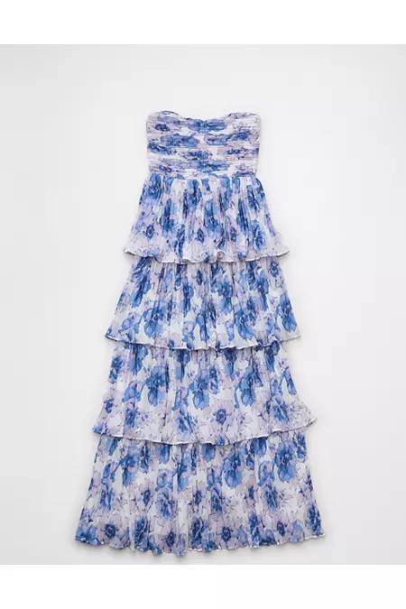 AE Tiered Pleated Maxi Dress Women's Product Image