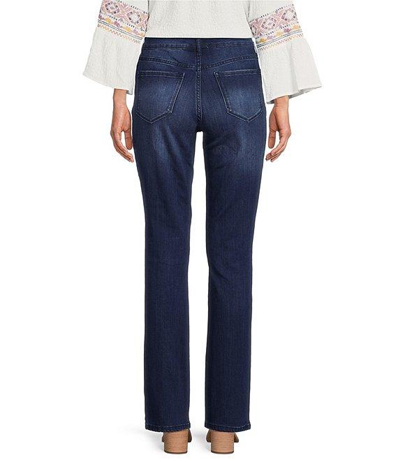 Code Bleu Chelsea Straight Leg High Rise Stretch Denim Jeans Product Image