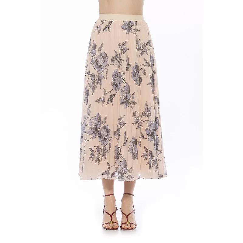 Women's ALEXIA ADMOR Kesia Pleated Midi Skirt,  Product Image