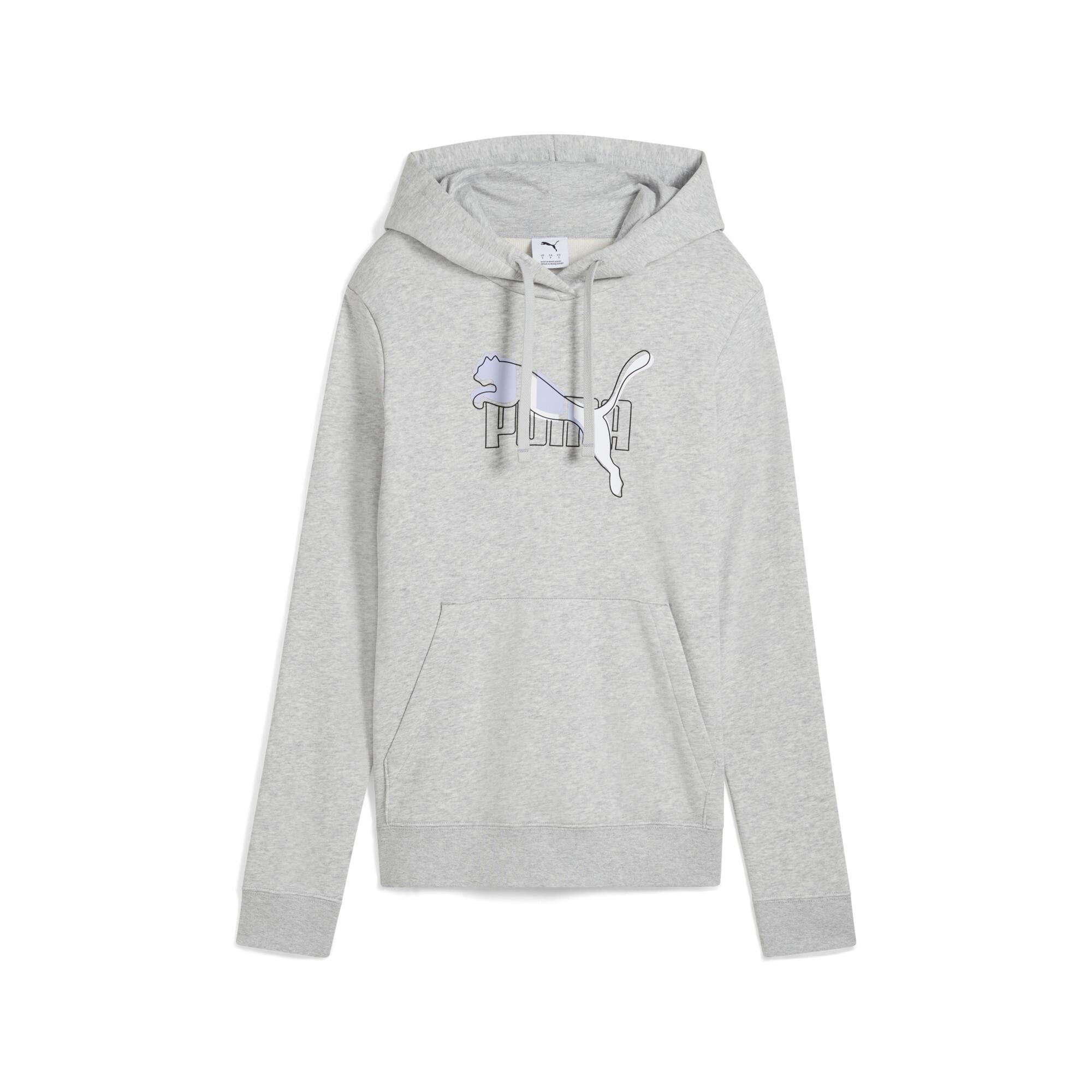 PUMA Essentials Logo Lab Women's Hoodie in Grey Product Image