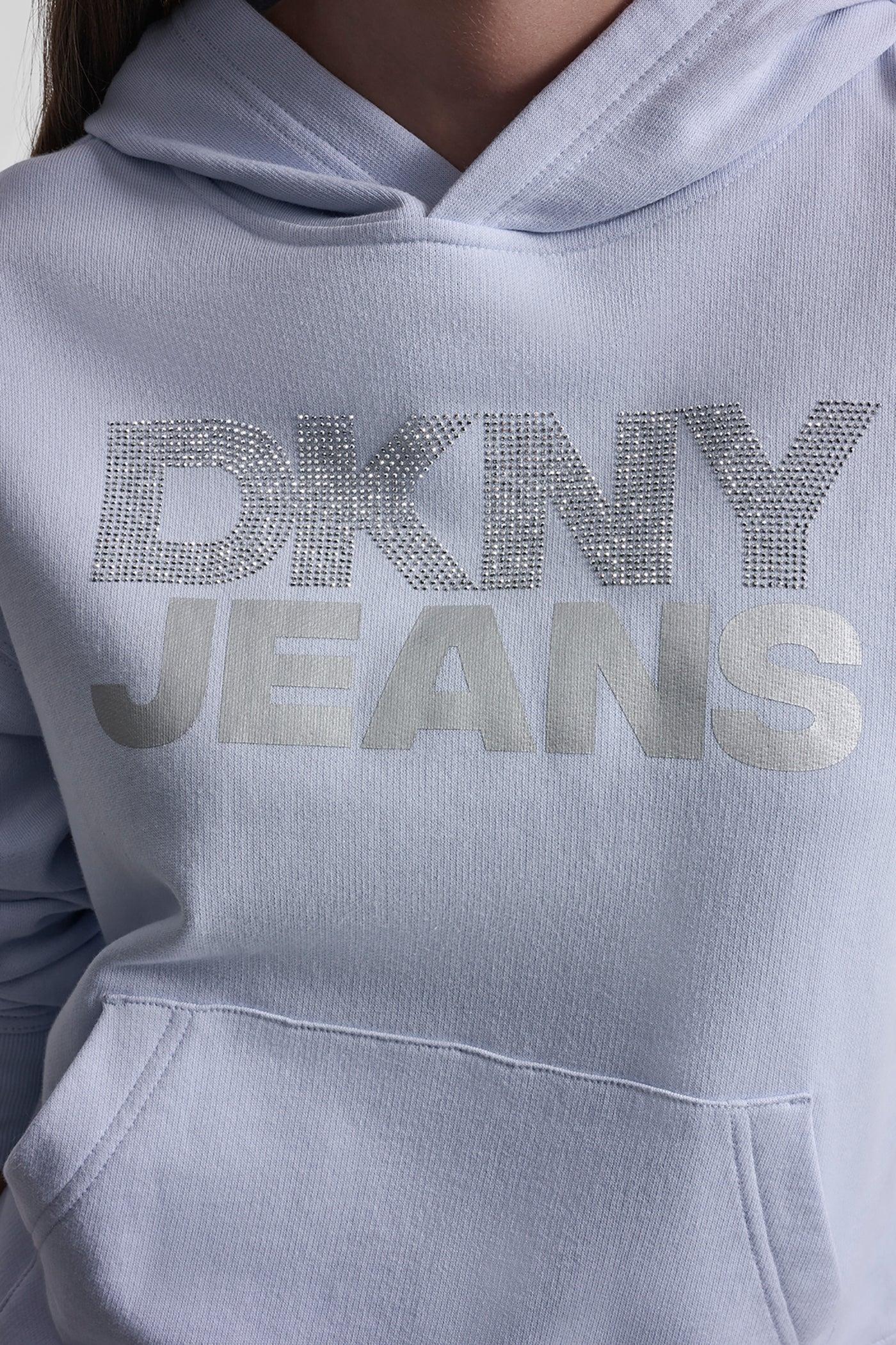STACKED RHINESTONE FOIL LOGO HOODIE Product Image