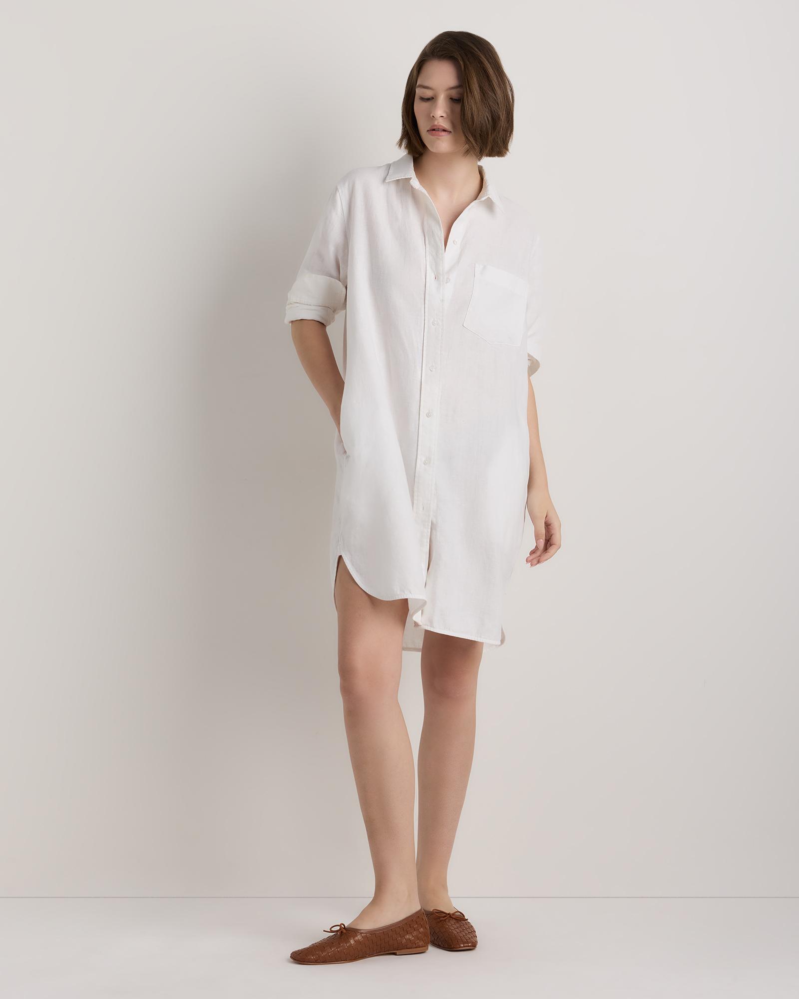 Quince | Women's 100% European Linen Shirt Dress Size XS, Organic Linen Product Image