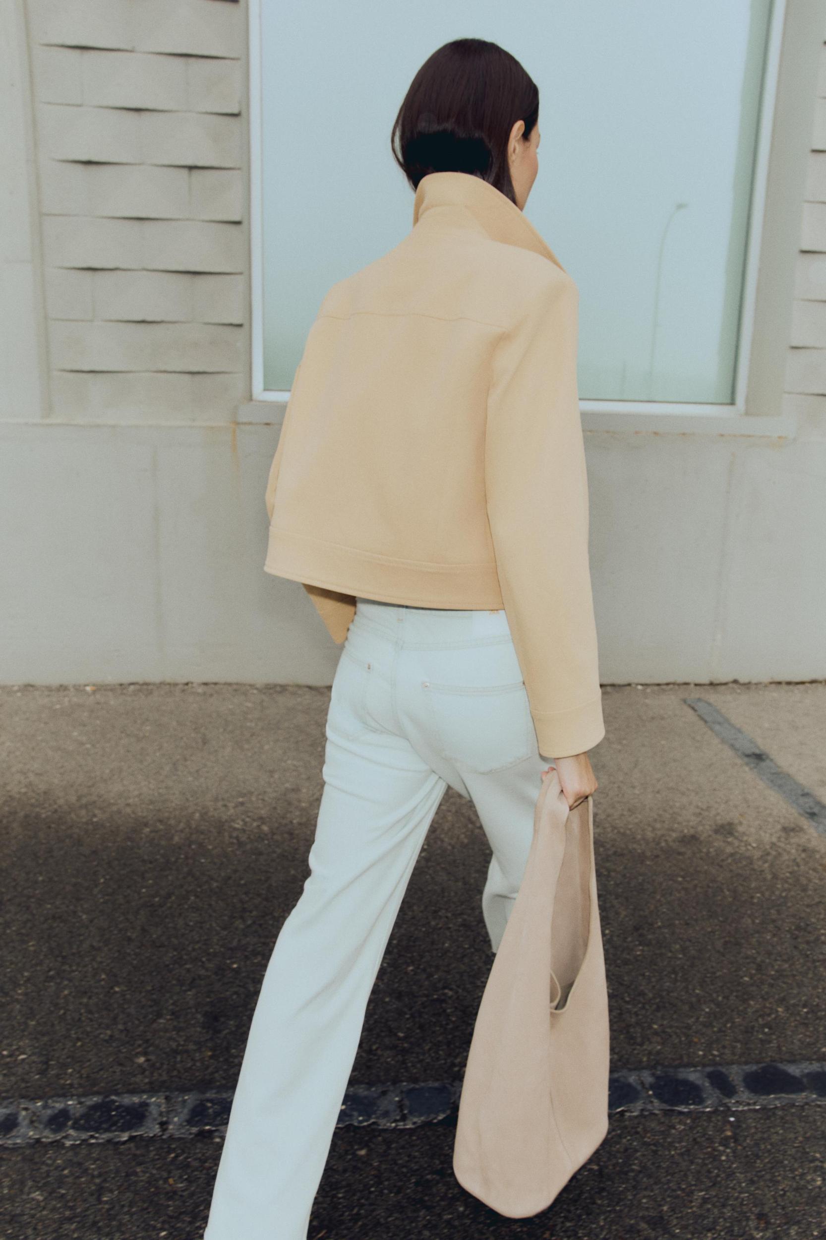 Z1975 HIGH WAISTED CROSSOVER WAIST STRAIGHT JEANS Product Image