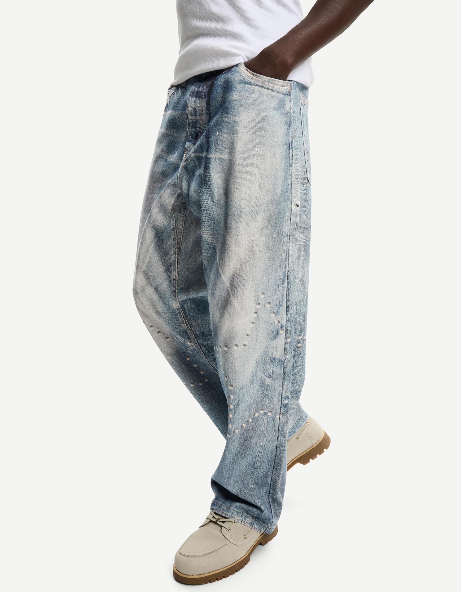 Baggy printed jeans Product Image