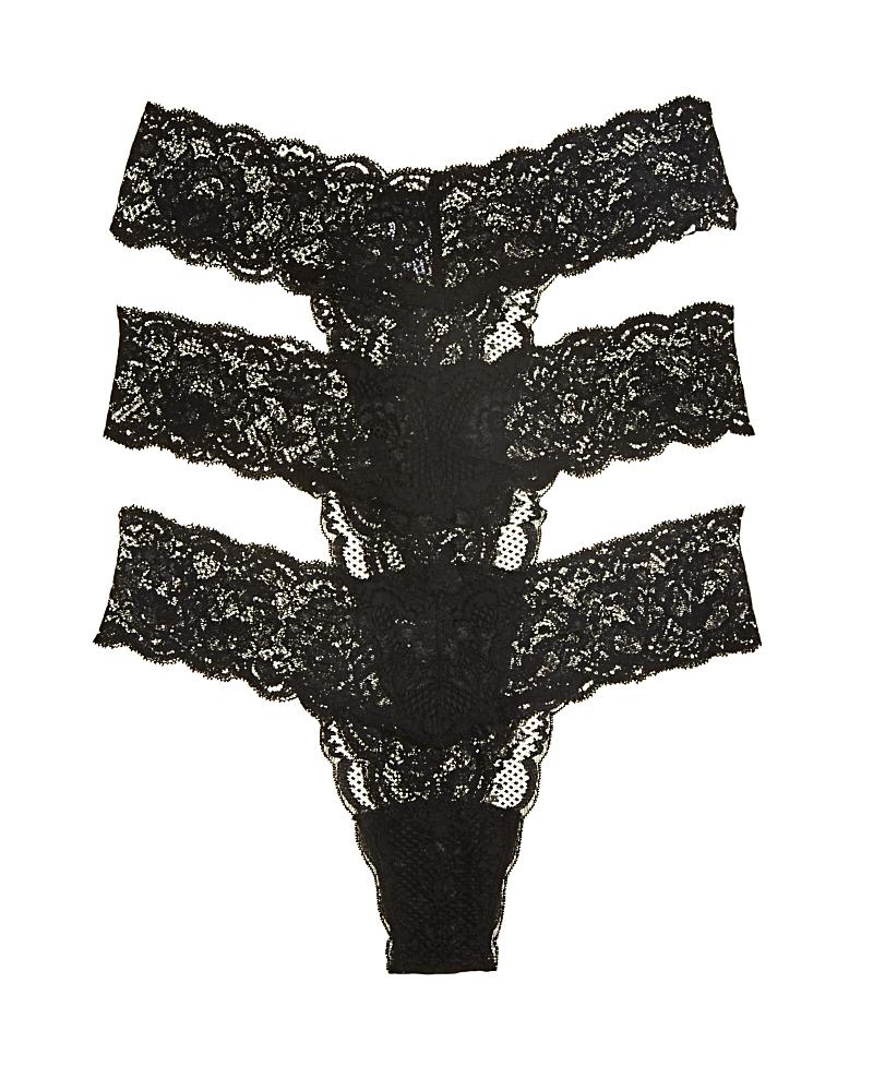 Womens Low-Rise 3-Pack Lace Thong Product Image