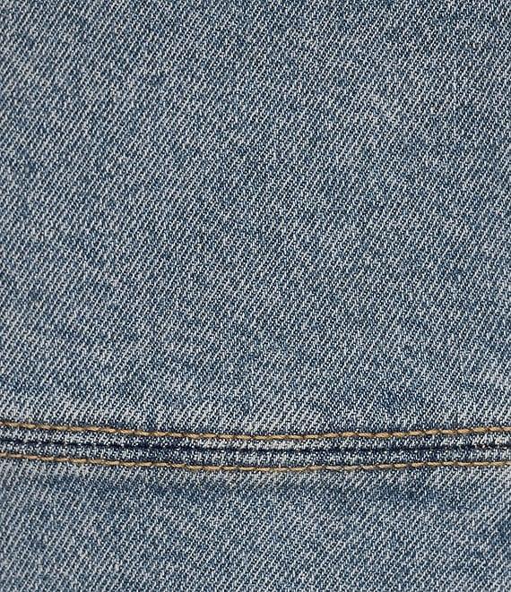 GB Lace-Up Tie Back Denim Mini Dress Product Image