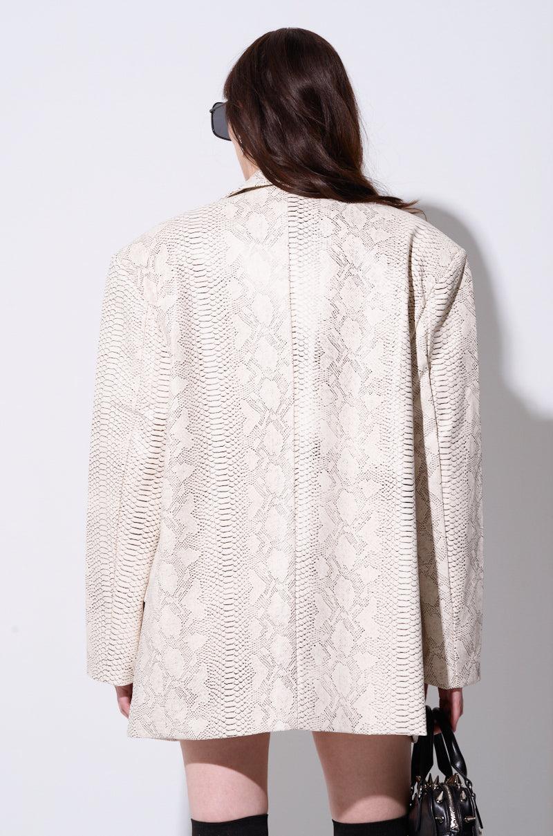 ASHTIN OVERSIZED SNAKE PRINT BLAZER Product Image
