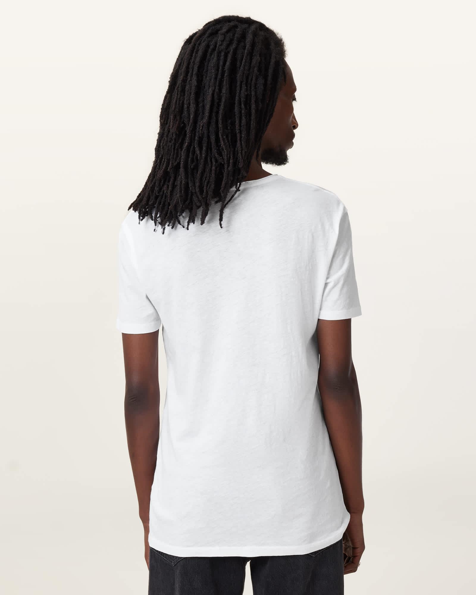 Figure Crew Neck Raw Edge T-Shirt Optic White | ALLSAINTS US Product Image