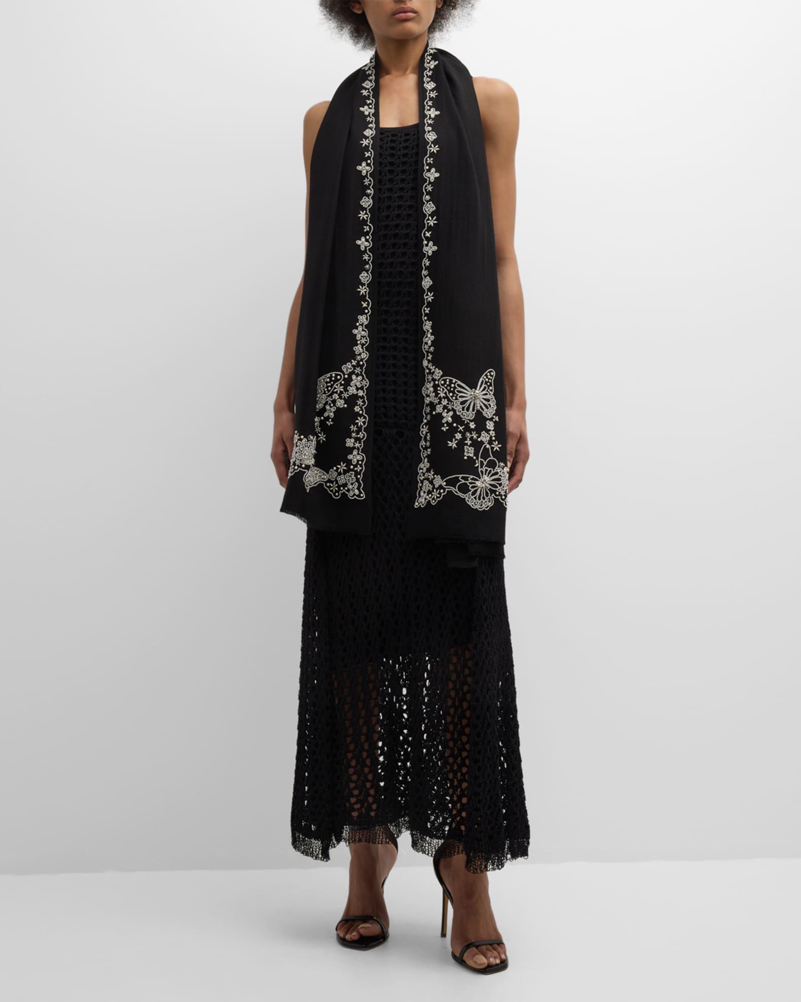 Pearly Butterfly Merino Wool Scarf Product Image