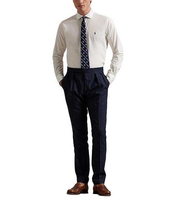 Polo Ralph Lauren Classic Fit Stretch Poplin Point Collar Long Sleeve Woven Shirt Product Image