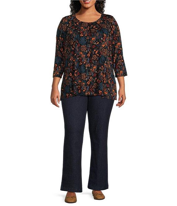 Intro Plus Size Stella Boot-Leg Pull-On Pants Product Image