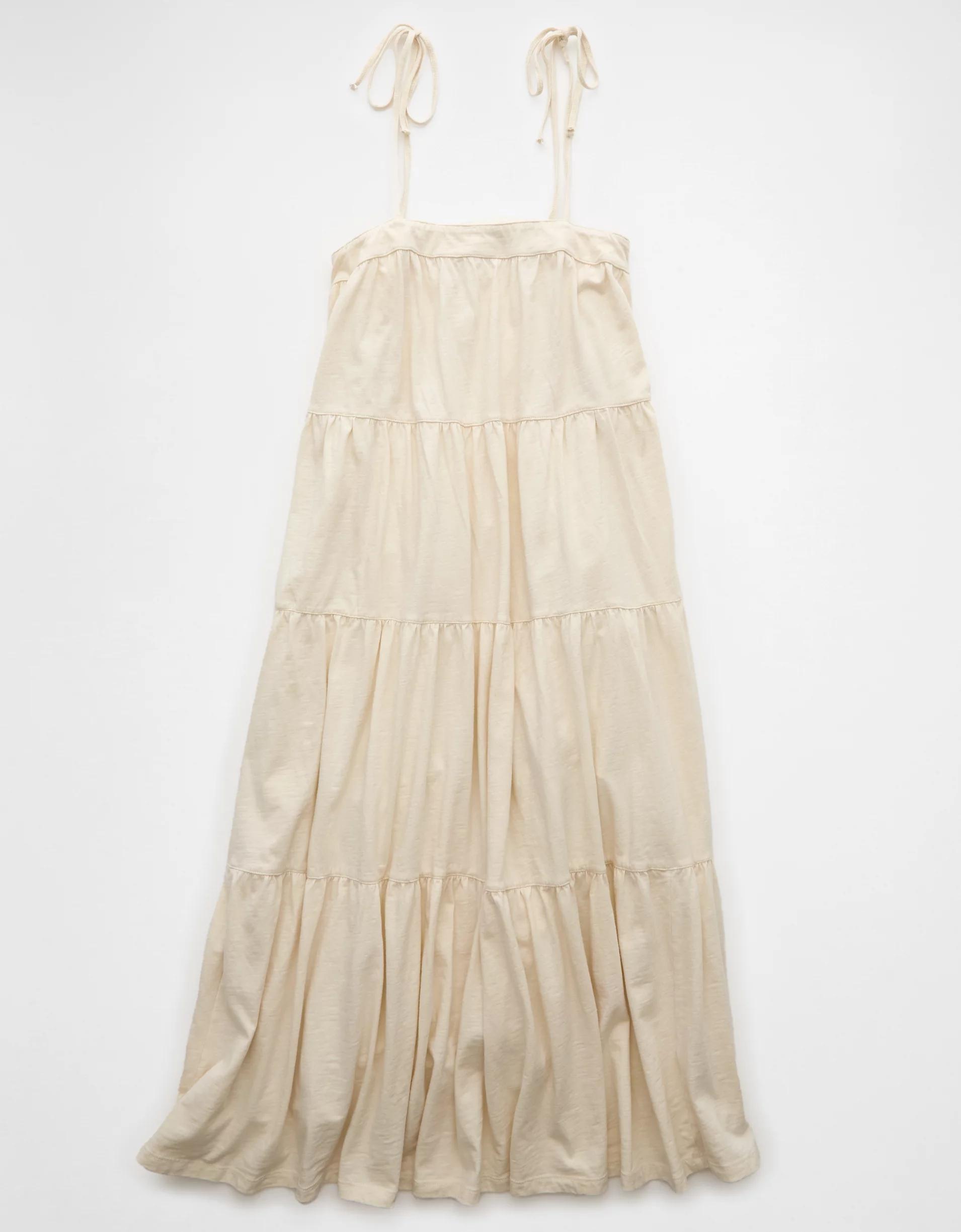 AE Sunchaser Knit Tie Shoulder Maxi Dress Product Image