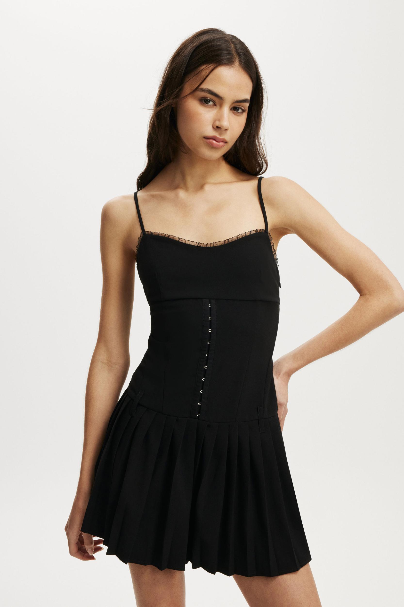 Luis Pleated Mini Dress Product Image