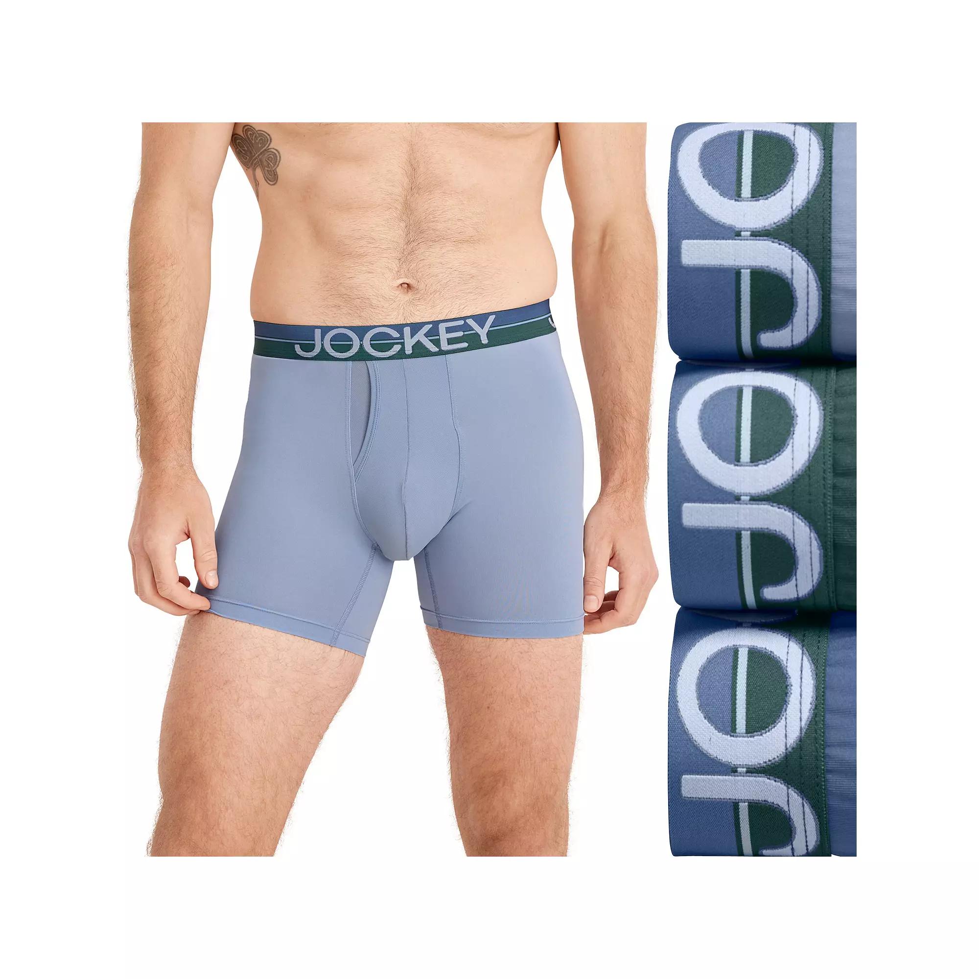Men's Jockey® 3-Pack Infinite Cool Microfiber Stretch 6" Boxer Brief,  Product Image