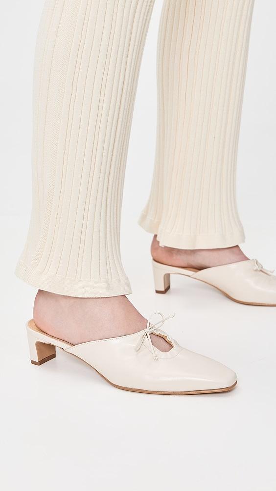 ALOHAS Amar Cream Leather Mules | Shopbop Product Image