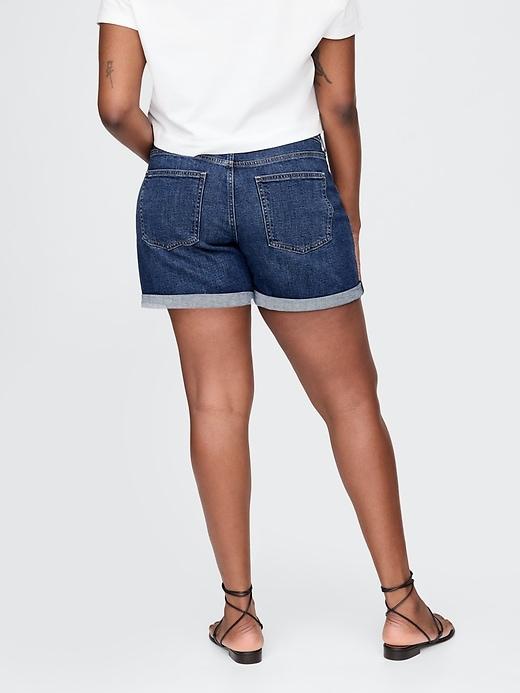 5" Mid Rise Girlfriend Denim Shorts Product Image